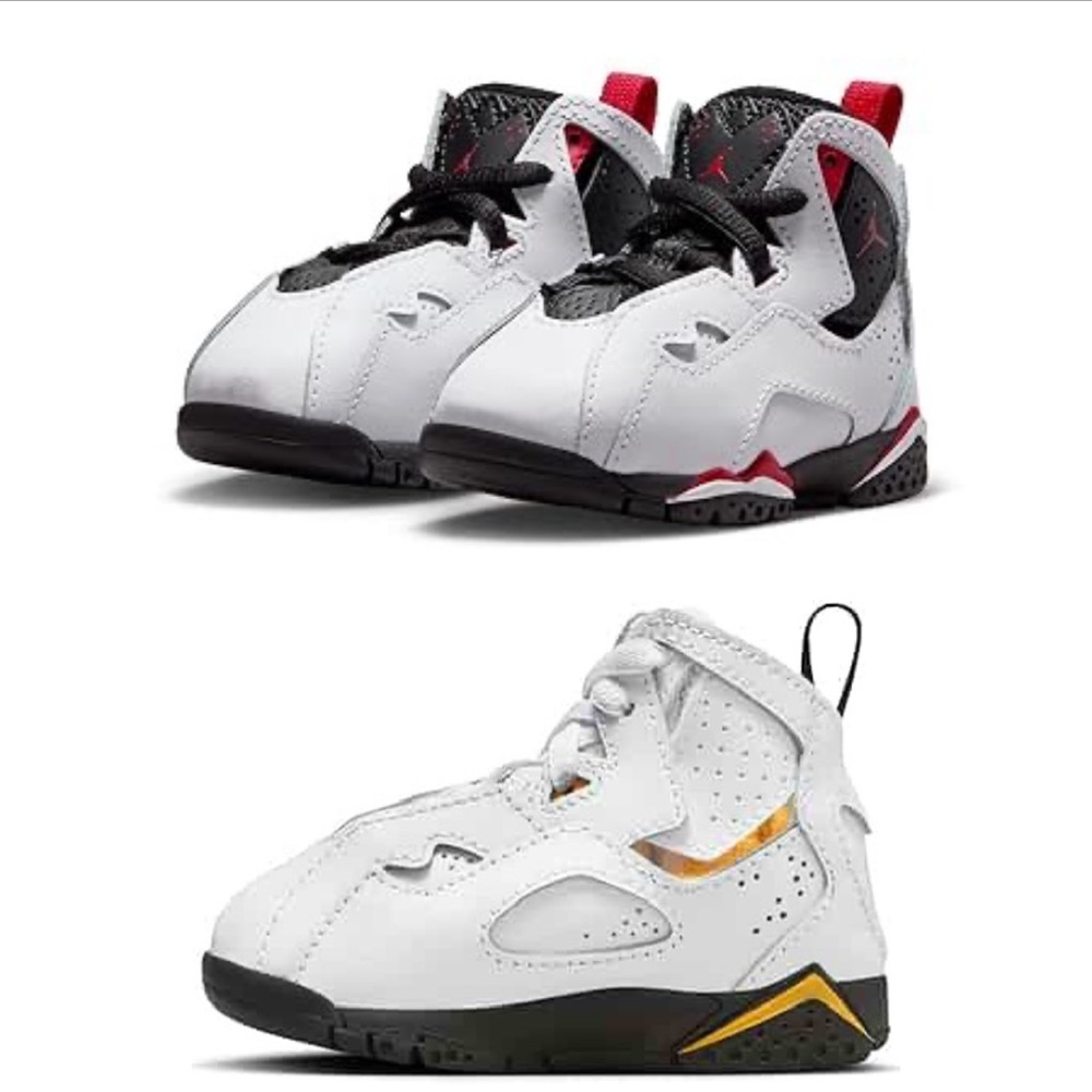 NIKE | Air Jordan True Flight high top wht/blk/red OR wht/blk/yellow IN BOX Sz 9